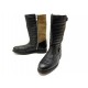 CHAUSSURES HELSTONS BOTTES CHALLENGE 60 45 CUIR NOIR & DAIM MARRON BOOTS 319€