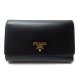 PORTEFEUILLE PRADA EN CUIR SAFFIANO NOIR PORTE MONNAIE BLACK LEATHER WALLET 590€