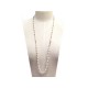 NEUF COLLIER CHANEL LOGO CC & PERLES SAUTOIR 85CM EN METAL DORE BIJOU NECKLACE