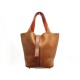 SAC A MAIN HERMES PICOTIN LOCK 18 PM EN CUIR BARENIA MARRON LEATHER HAND BAG