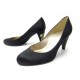 NEUF CHAUSSURES CHANEL ESCARPINS STRASS A TALON 38 SATIN NOIR PUMP SHOES 830€