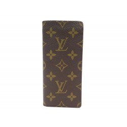 ETUI A LUNETTES LOUIS VUITTON TOILE MONOGRAM LV MARRON CANVAS GLASSES CASE 290€