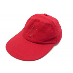NEUF CASQUETTE MOTSCH POUR HERMES MANHATTAN 001549N TAILLE 55 LIN ROUGE CAP 515€