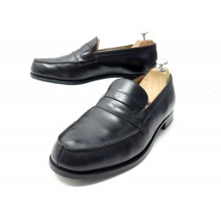 CHAUSSURES JM WESTON MOCASSINS 180 9E 43 LARGE EN CUIR NOIR LEATHER LOAFERS 695€