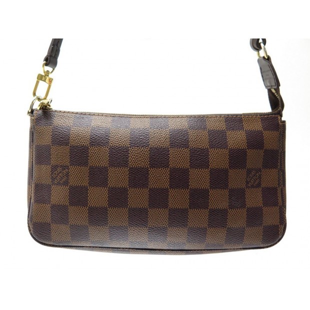 SAC A MAIN LOUIS VUITTON POCHETTE ACCESSOIRES NM TOILE DAMIER EBENE POUCH 950€