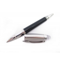 NEUF STYLO BILLE MONTBLANC STARWALKER RESINE NOIR PLATINE ROLLERBALL PEN 465€