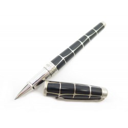 STYLO BILLE ST DUPONT OLYMPIO CROCODILE LAQUE DE CHINE NOIR ROLLERBALL PEN 420€