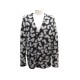 GILET COEUR YVES SAINT LAURENT T40 M EN LAINE NOIRE ET GRISE WOOL COAT 1500€