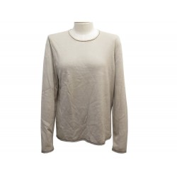 PULL HERMES 36 TAILLE S HOMME EN CACHEMIRE ET COTON BEIGE CASHMERE SWEATER 920€