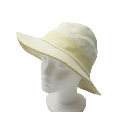 CHAPEAU HERMES BOB TAILLE 58 MIXTE EN COTON ET CUIR ECRU LEATHER HAT 290€