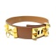 CEINTURE HERMES MEDOR COLLIER DE CHIEN T72 CUIR COURCHEVEL GOLD DORE BELT 1380€