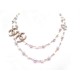 NEUF COLLIER CHANEL LOGO CC & PERLES SAUTOIR 105CM EN METAL DORE NECKLACE 1290€