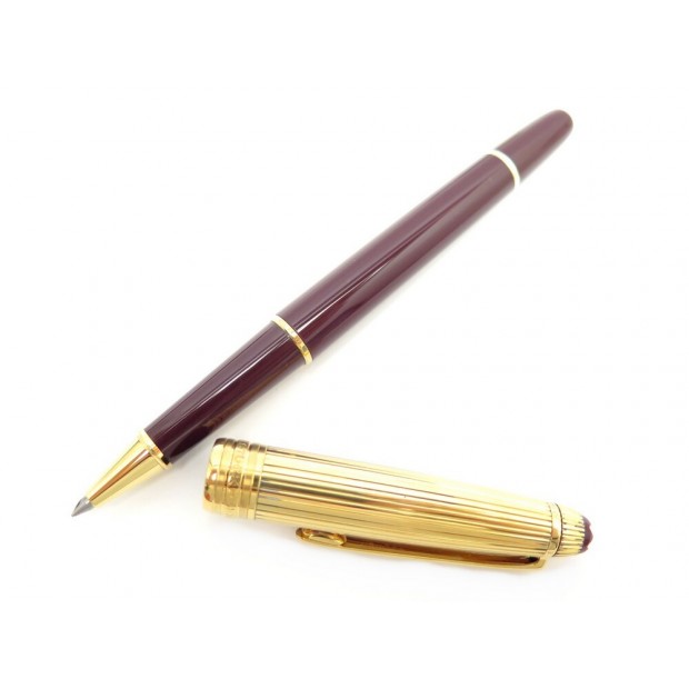 STYLO BILLE MONTBLANC MEISTERSTUCK SOLITAIRE DOUE BORDEAUX VERMEIL ROLLER 820€