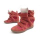 CHAUSSURES ISABEL MARANT BAZIL BASKETS MONTANTES 38 OCRE ROUGE OVER SHOES 395€
