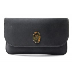 VINTAGE POCHETTE CHRISTIAN DIOR EN TOILE NOIR TROUSSE CLUTCH POUCH BAG 940€