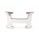 BOUCLE DE CEINTURE HERMES H EN ACIER PALLADIE ARGENTE 32 MM SILVER BUCKLE BELT