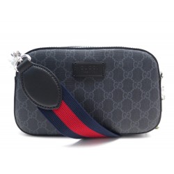 NEUF SAC A MAIN GUCCI 574886 MONOGRAM GG SUPREME CUIR NOIR BANDOULIERE BAG 950€