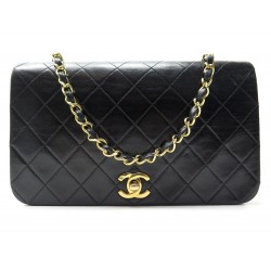 VINTAGE SAC A MAIN CHANEL TIMELESS BANDOULIERE CUIR MATELASSE NOIR BAG 4600€