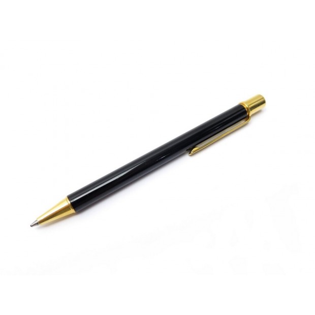 STYLO BILLE MUST DE CARTIER EN LAQUE NOIRE BLACK LACQUER BALLPOINT PEN 345€