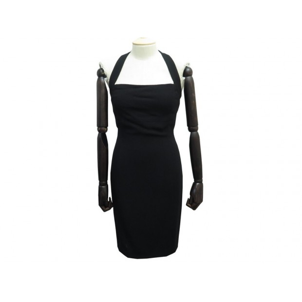 ROBE CHANEL TAILLE S 36 EN CREPE DE SOIE NOIRE BLACK SILK CREPE DRESS 4240€