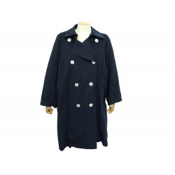 MANTEAU HERMES IMPERMEABLE M 40 BLEU MARINE NAVY TRENCH COAT JACKET 2320€