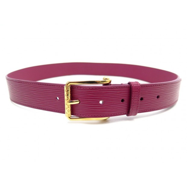 CEINTURE LOUIS VUITTON M9469 T90 EN CUIR EPI FUSHIA ROSE LEATHER BELT 370€