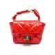 SAC DE CHEVILLE CHANEL MICRO 2.55 CUIR MATELASSE VERNIS ROUGE ANKLE BAG 1750€