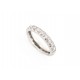 BAGUE ALLIANCE PAVAGE COMPLET 21 DIAMANTS 0.8CT T49 OR BLANC 14K DIAMONDS RING