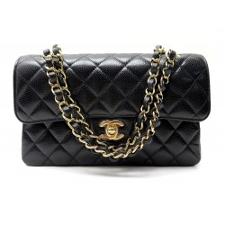 NEUF SAC A MAIN CHANEL TIMELESS PM BANDOULIERE EN CUIR CAVIAR NOIR PURSE 7750€