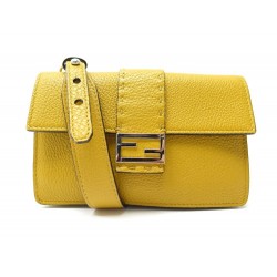 NEUF SAC A MAIN FENDI BANDOULIERE EN CUIR JAUNE 7M0295 YELLOW LEATHER BAG 820€