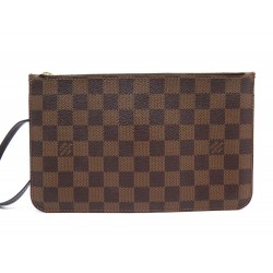 NEUF POCHETTE LOUIS VUITTON PR SAC NEVERFULL TOILE DAMIER EBENE CLUTCH POUCH BAG