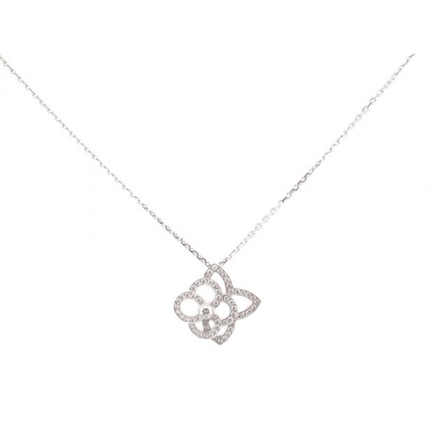 NEUF COLLIER LOUIS VUITTON FLEUR LES ARDENTES OR BLANC DIAMANTS NECKLACE 5600€