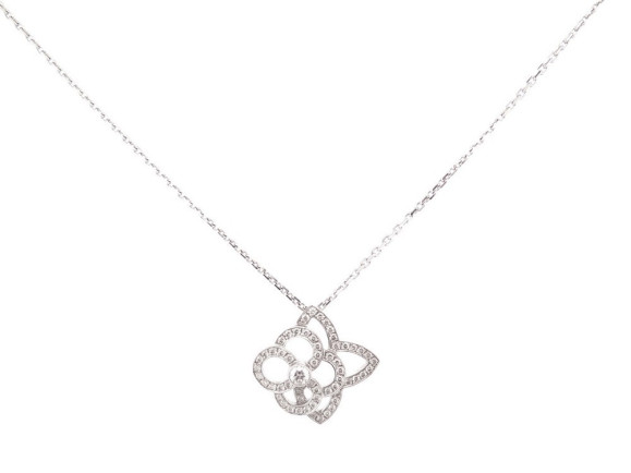 collier louis vuitton fleur les ardentes or blanc