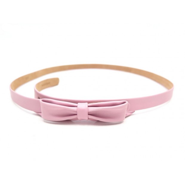 NEUF CEINTURE LOUIS VUITTON NOEUD ROSE PM EN CUIR 80 CM NEW PINK LEATHER BELT