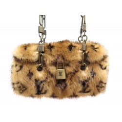 SAC A MAIN LOUIS VUITTON PAPILLON LES EXTRAORDINAIRES FOURRURE VISON BAG 8700€