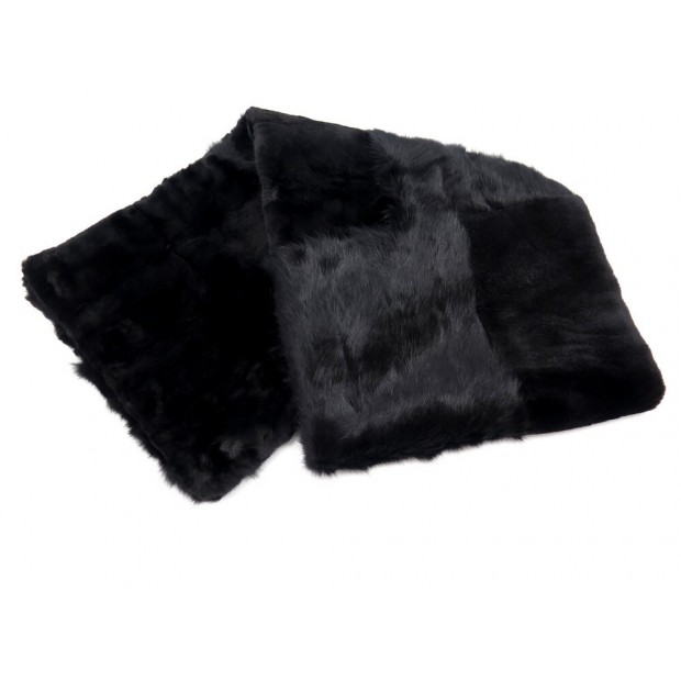 NEUF ETOLE LOUIS VUITTON FOURRURE VISON & CACHEMIRE NOIR NEW MINK FUR STOLE 900€