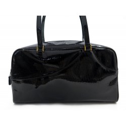 SAC A MAIN CHRISTIAN DIOR EN CUIR VERNIS MONOGRAMME OBLIQUE NOIR HAND BAG 1050€