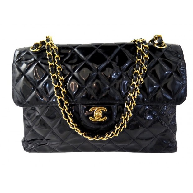 RARE SAC A MAIN CHANEL TIMELESS JUMBO DOUBLE FACE CUIR MATELASSE NOIR BAG 10500€