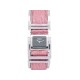 MONTRE FENDI REVERSIBLE QUARTZ ACIER BRACELET FOURRURE ROSE ET CUIR WATCH