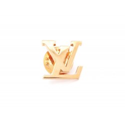 NEUF BIJOU BROCHE PIN'S LOUIS VUITTON LOGO INITIALES LV METAL DORE BROOCH 210€