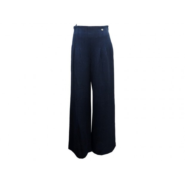 NEUF PANTALON CHANEL LARGE PARIS MOSCOU P45530V33475 L 42 BLEU MARINE PANT 2960€