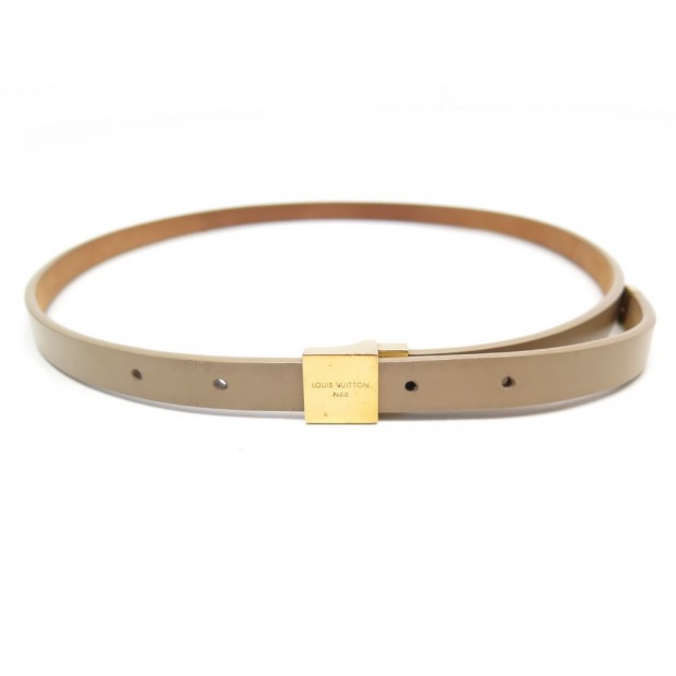 CEINTURE LOUIS VUITTON FINE 1.5CM T 83 FEMME EN CUIR BEIGE LEATHER BELT 295€