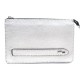 NEUF SAC POCHETTE A MAIN FENDI SELLERIA 7VA350 CUIR ARGENTE CLUTCH POUCH 1350€