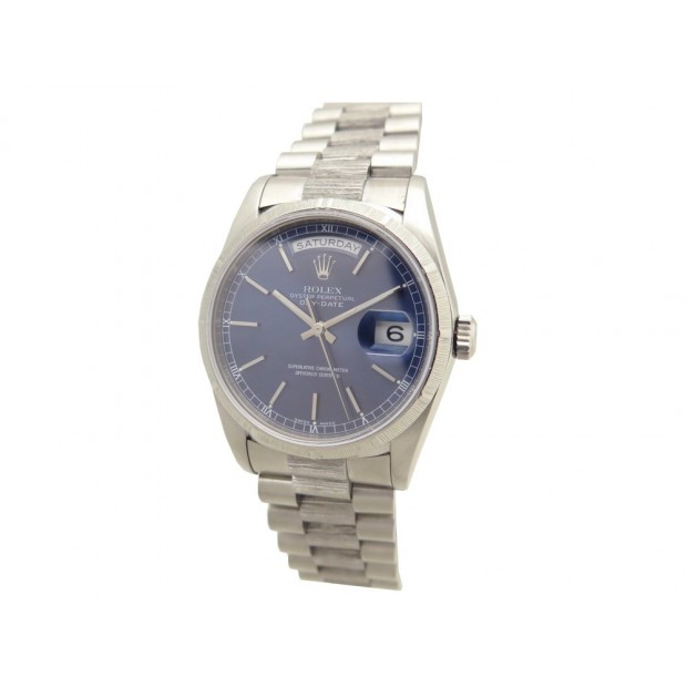 MONTRE ROLEX OYSTER PERPETUAL DAY-DATE 18249 36 MM OR BLANC AUTOMATIQUE 34000€
