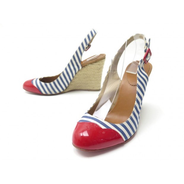 CHAUSSURES CHRISTIAN LOUBOUTIN CHUS 39 ESPADRILLES TALONS COMPENSES WEDGES 490€