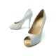 CHAUSSURES ROGER VIVIER 39 ESCARPINS BOUTS OUVERTS DAIM BLEU PUMP SHOES 550€