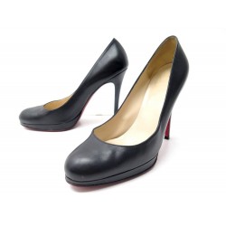 CHAUSSURES CHRISTIAN LOUBOUTIN ESCARPINS 40 EN CUIR NOIR LEATHER SHOES 575€