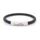 BRACELET CHOPARD MILLE MIGLIA 95016-0205 20CM CAOUTCHOUC NOIR ARGENTE BOITE 285€