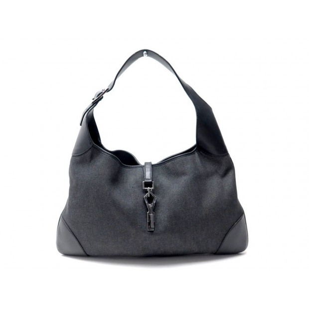 SAC A MAIN GUCCI JACKIE DENIM 28629 EN TOILE ANTHRACITE EPAULE HAND BAG 950€