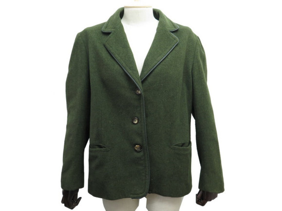  veste celine 3 boutons manteau en laine kaki